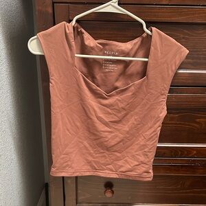 ReoRia Sleeveless Cowl Neck Tank in Rust